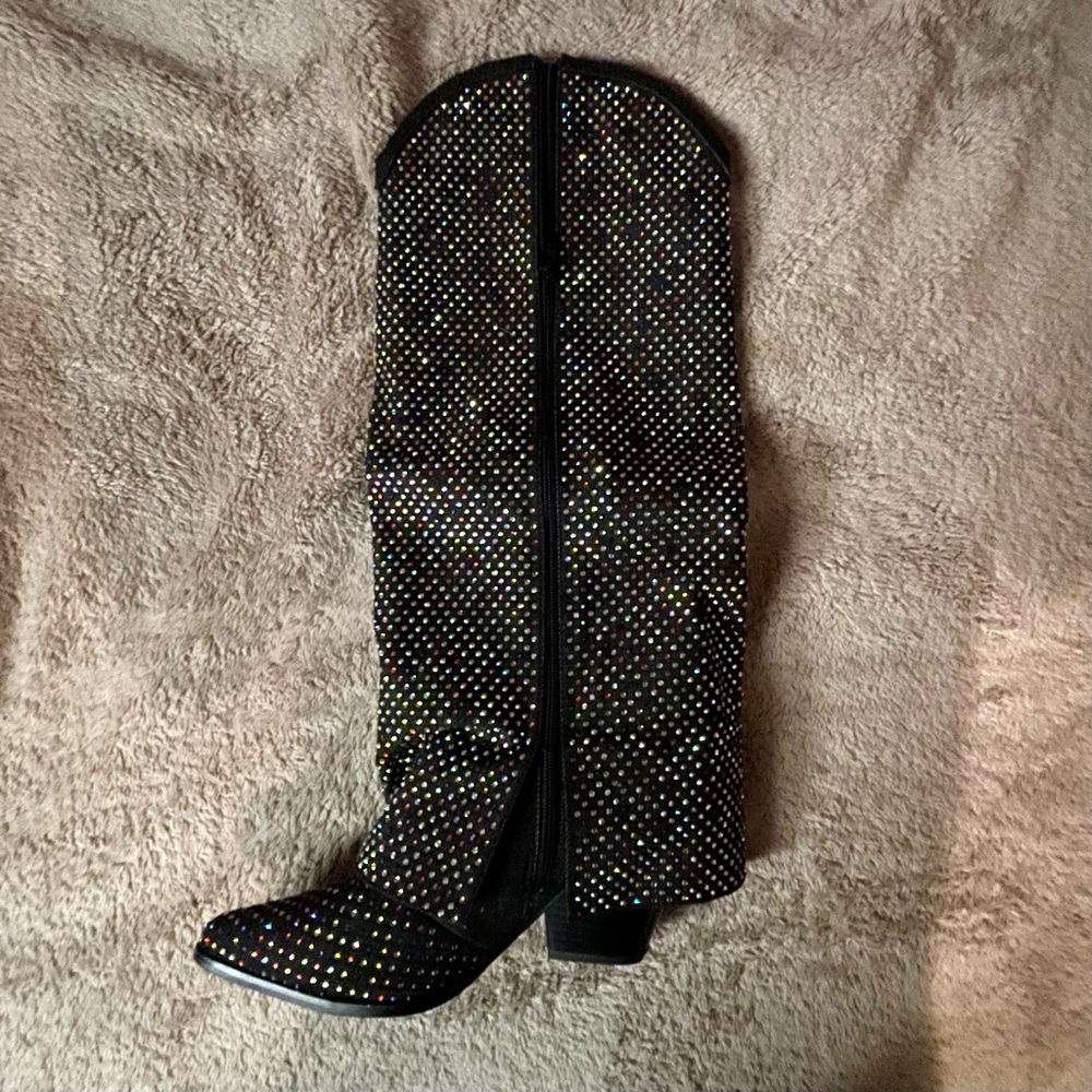 Multicolour Rhinestone Women's Boots